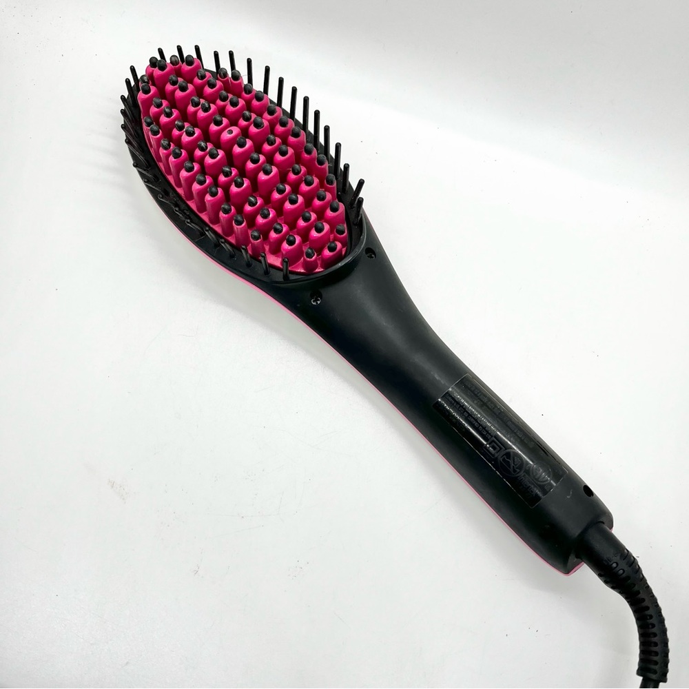 Simply Straight Comb Iron Hair Straightener Tool Pink And Black ￼